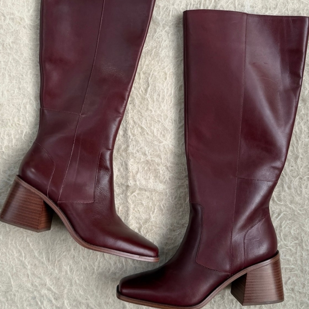 Vince Camuto Burgundy Over the Knee Boots Size 7 W NWOT. - Picture 7 of 13